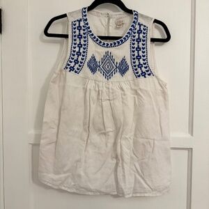 J. Crew Embroidered Top - Size 4
